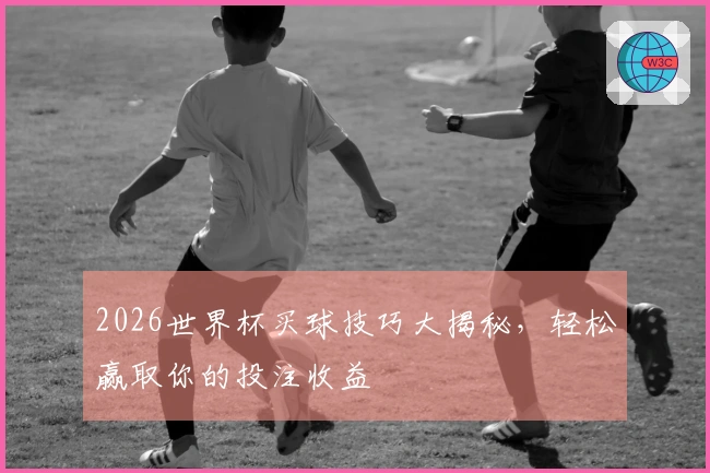 2026世界杯买球技巧大揭秘，轻松赢取你的投注收益